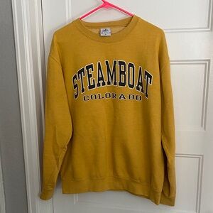 Steamboat Colorado Mustard Yellow Sweater